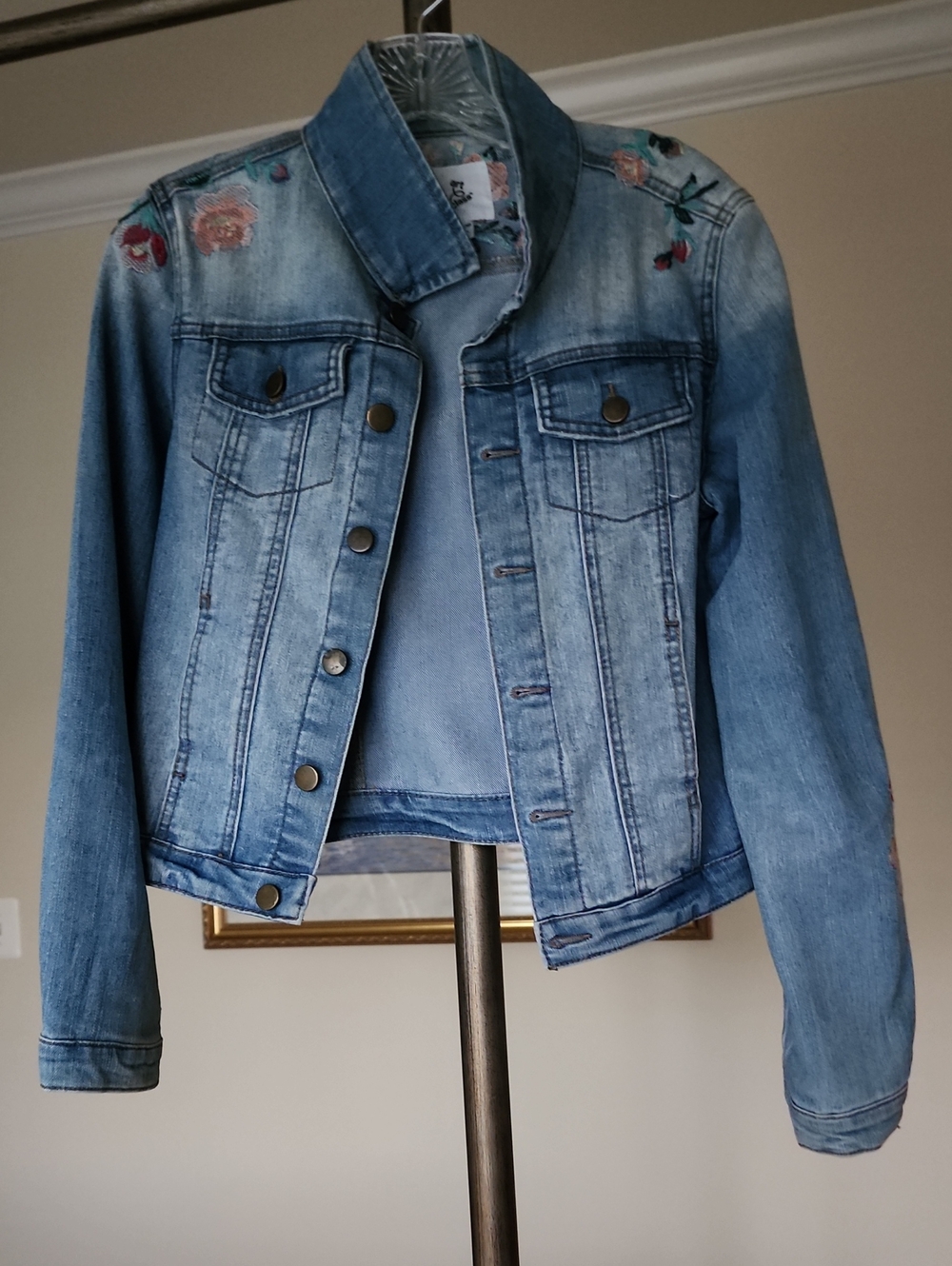 Art Class Girls' XL Embroidered Denim Jacket